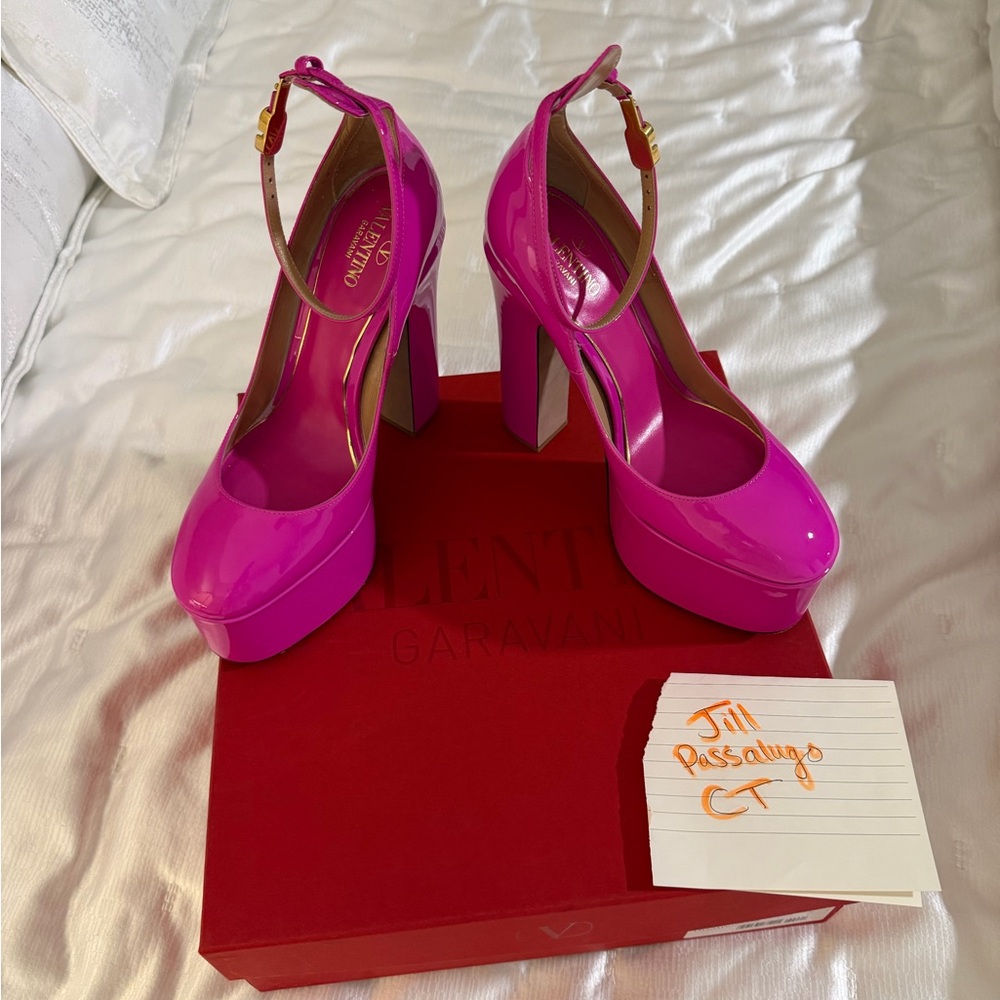 Valentino Garavani Vibrant Pink Platform Heels